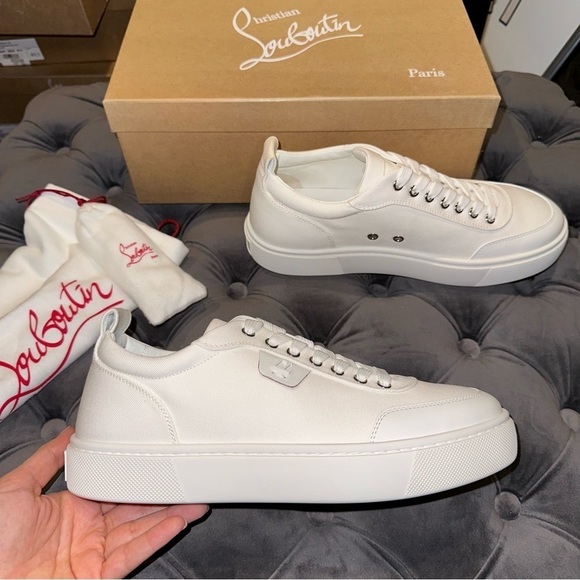 Christian Louboutin Shoes - New Size 41.5 Christian Louboutin White Simplerui Platform Sneakers